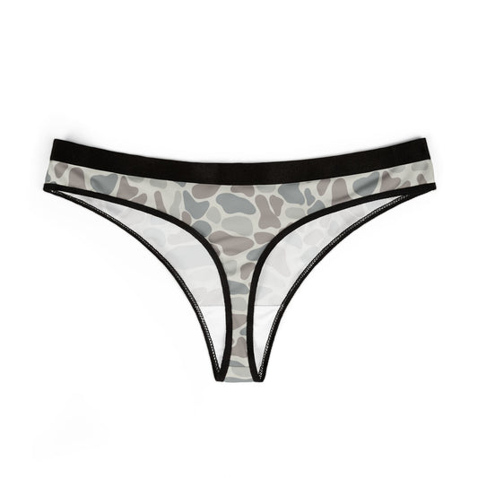 Women's Gray Camo Thong