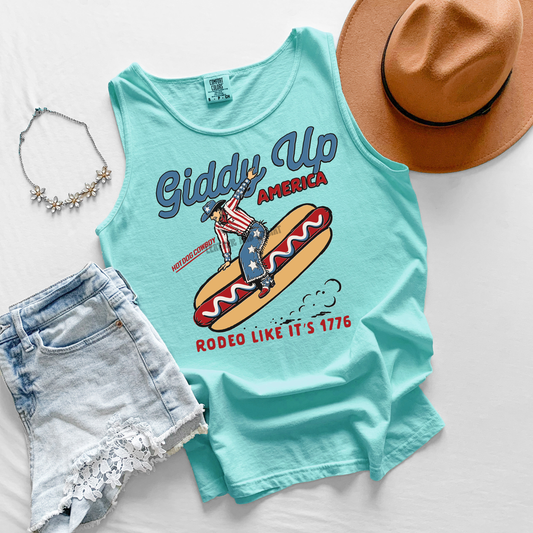 GIDDY UP AMERICA COMFORT COLORS TANK