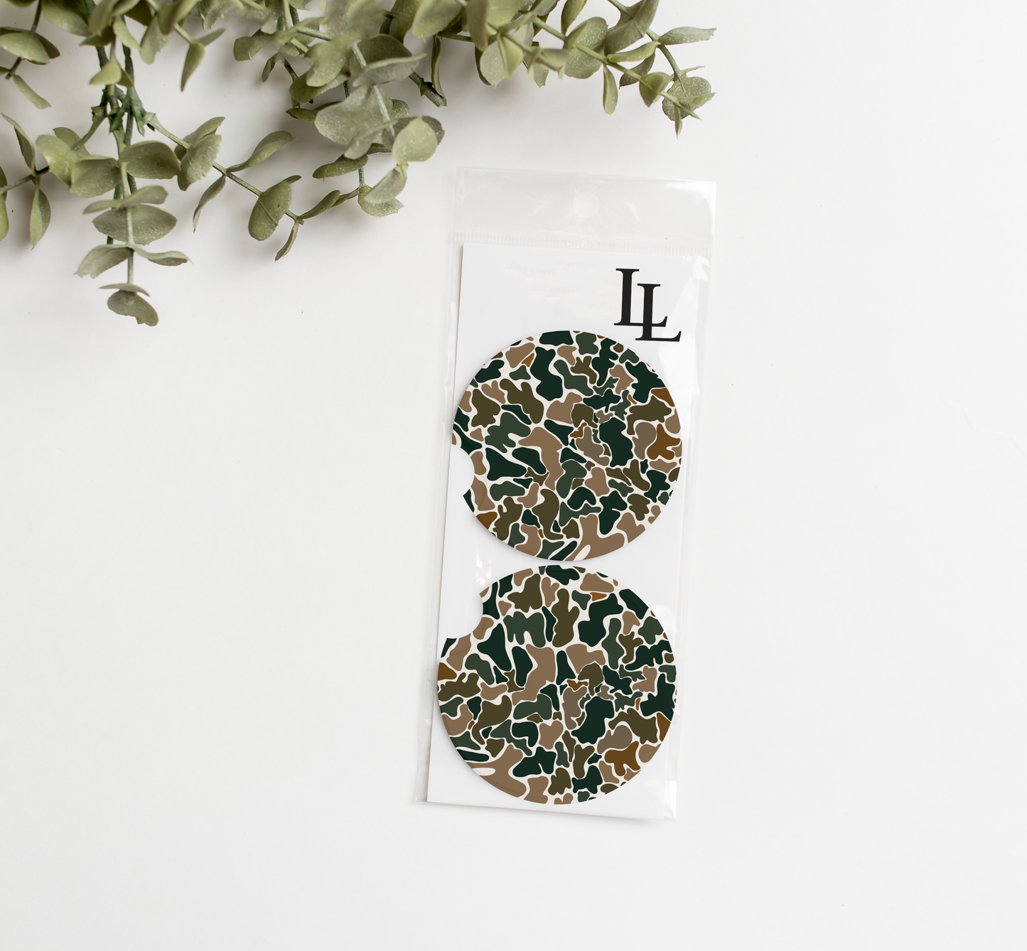 RETRO DUCK CAMO CAR COASTERS SET