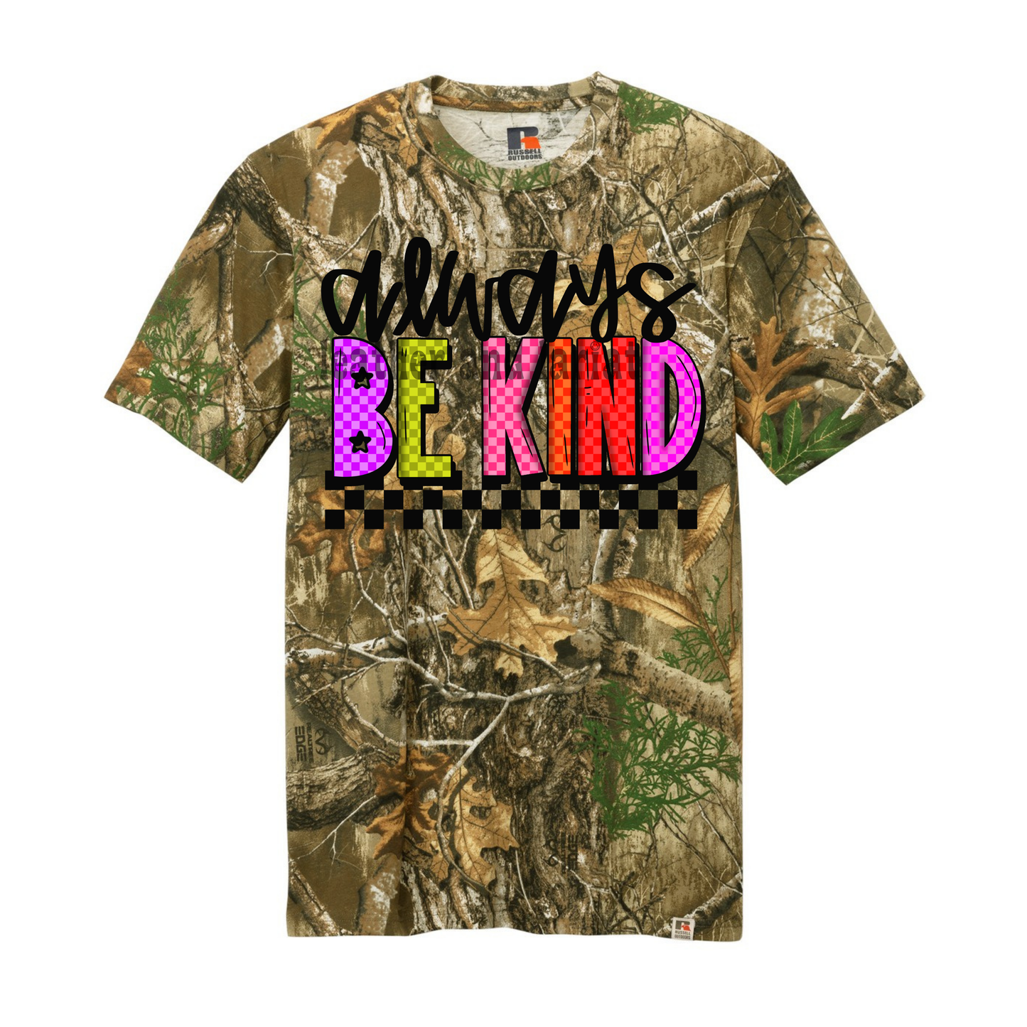 ALWAYS BE KIND CAMO TEE