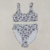 Grey Retro Duck Camo Womens Swimwear MEDIUM | RTS
