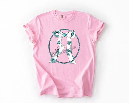 TURQUOISE BRANDED COMFORT COLORS TEE
