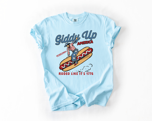 GIDDY UP AMERICA COMFORT COLORS TEE