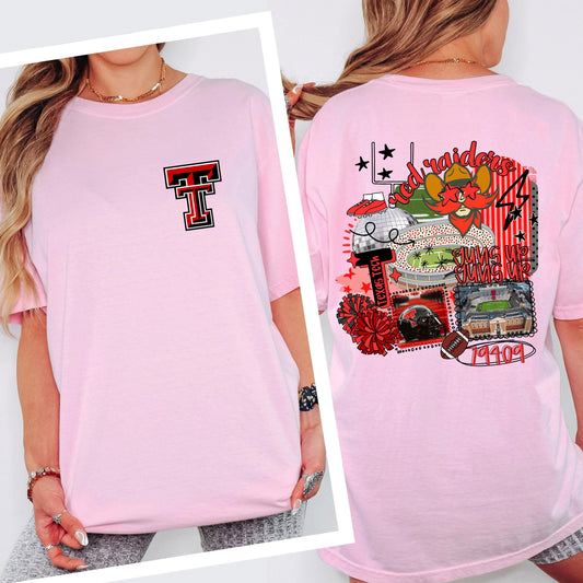 Comfort Colors® Texas Tech University Collage Tee Front & Back Tee