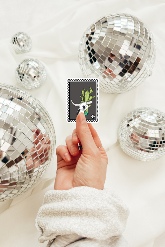 Western Postal Mailing Stamp Sticker