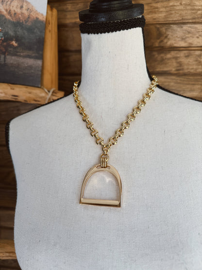 THE STIRRUP NECKLACE — GOLD