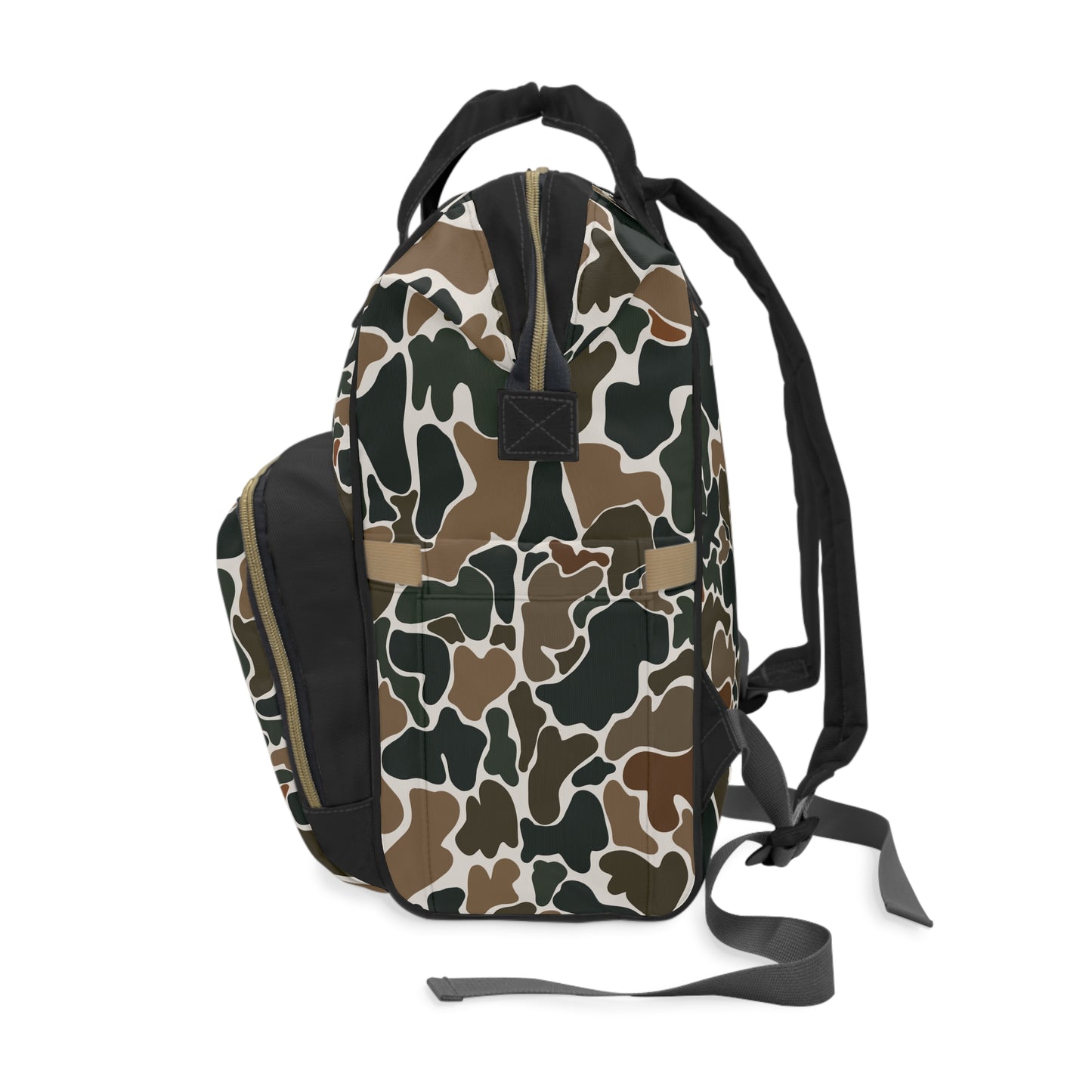 Trendy Retro Duck Camo Multifunctional Diaper Backpack