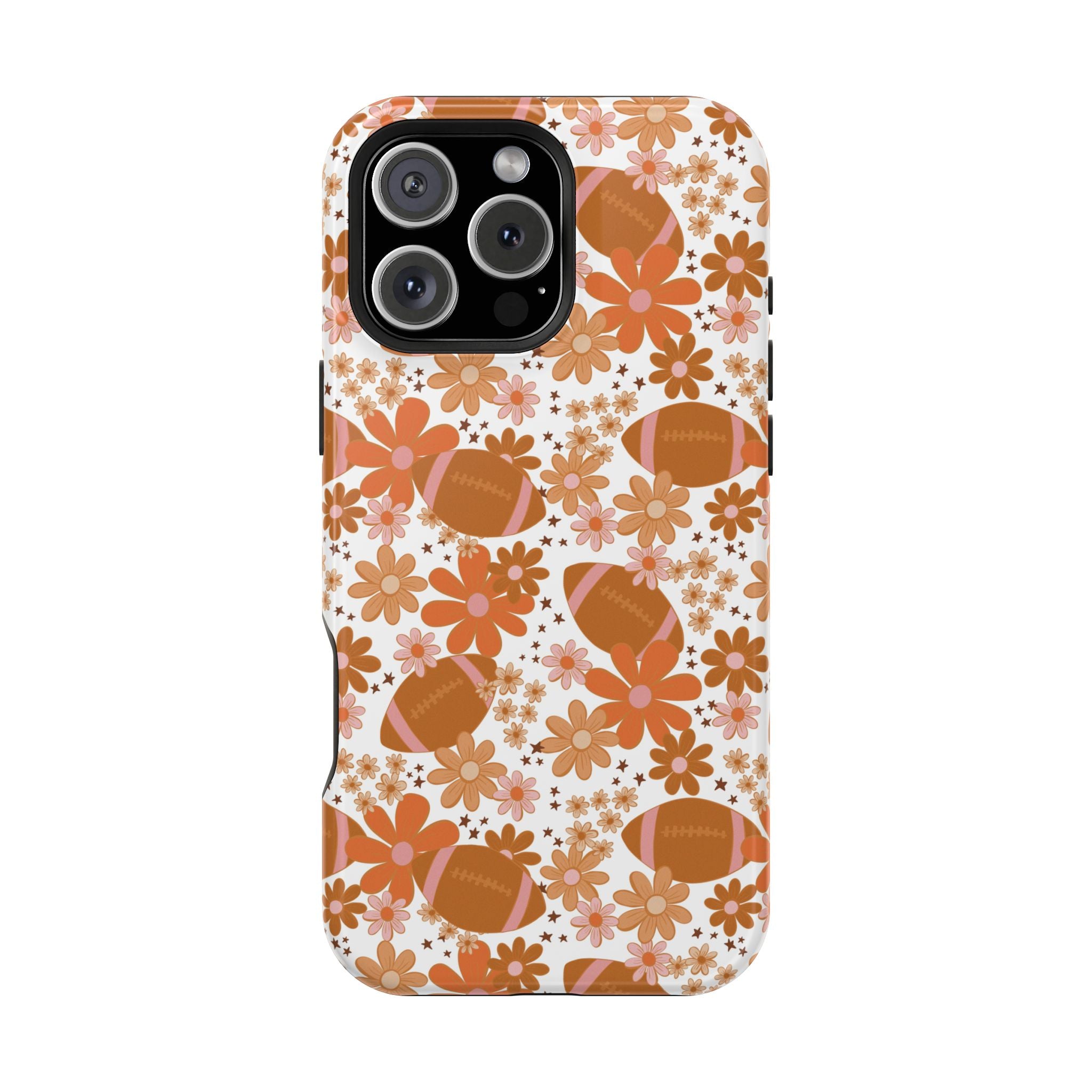 Football Floral Magnetic Impact-Resistant Phone Case