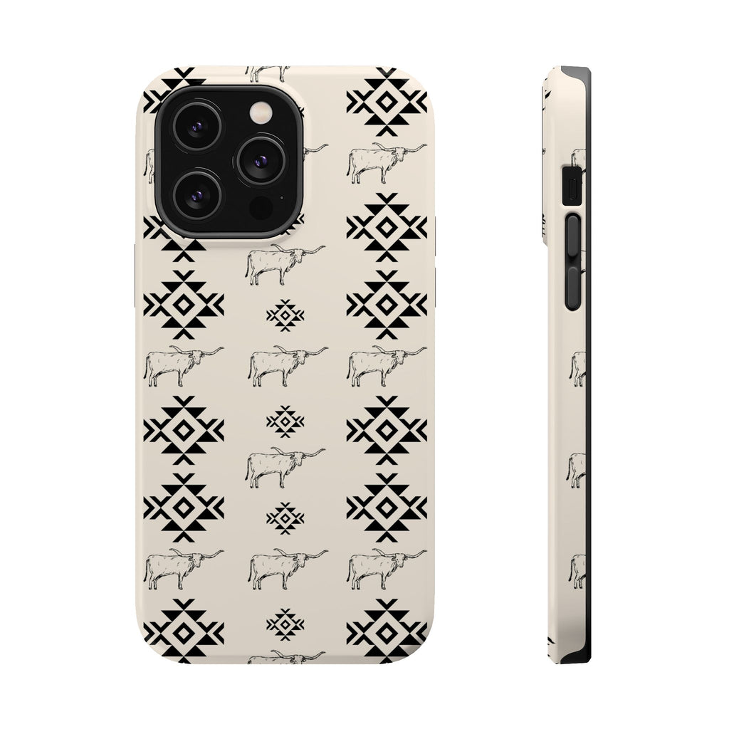 Southwestern Cow Pattern Magnetic Impact-Resistant Phone Case