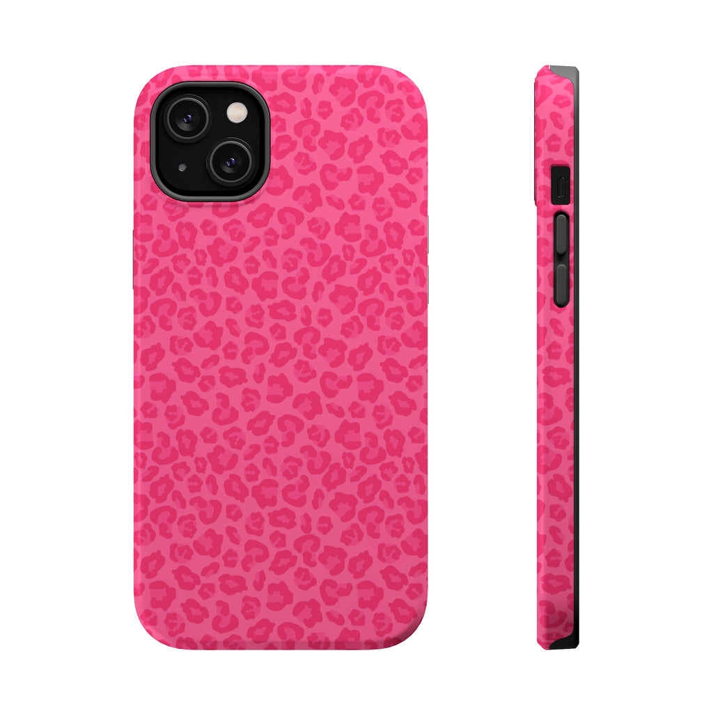 Pink Leopard Magnetic Impact-Resistant Phone Case