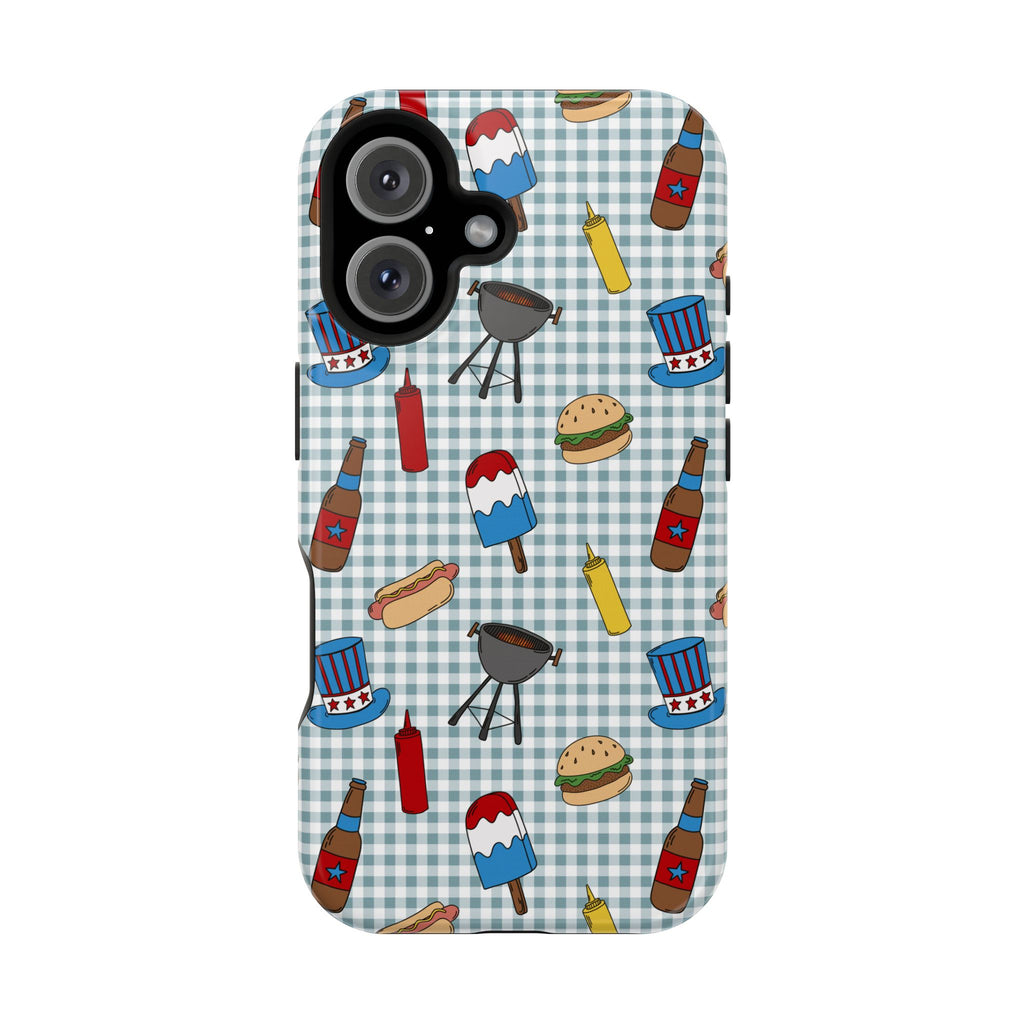 Patriotic BBQ Magnetic Impact-Resistant Case