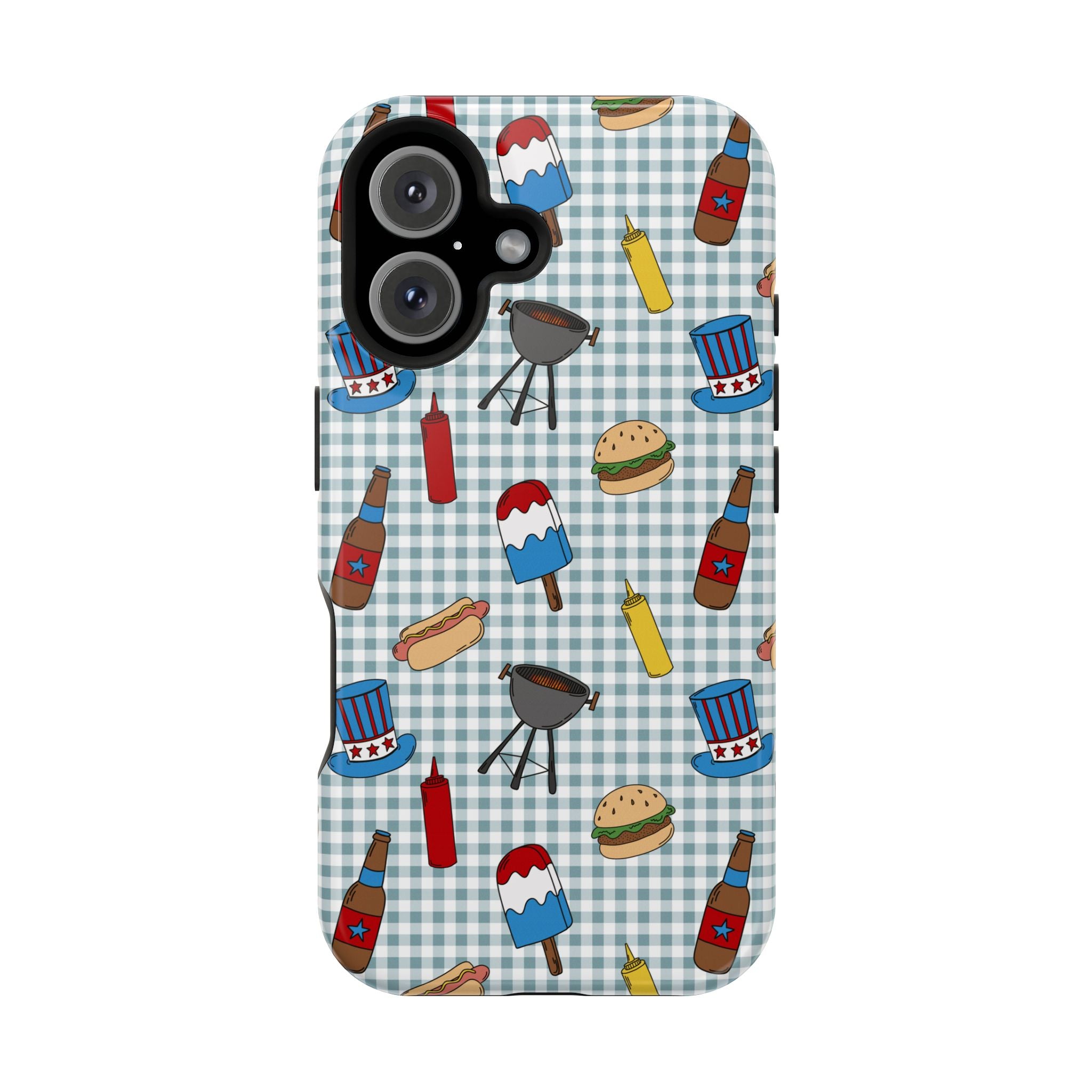 Patriotic BBQ Magnetic Impact-Resistant Case