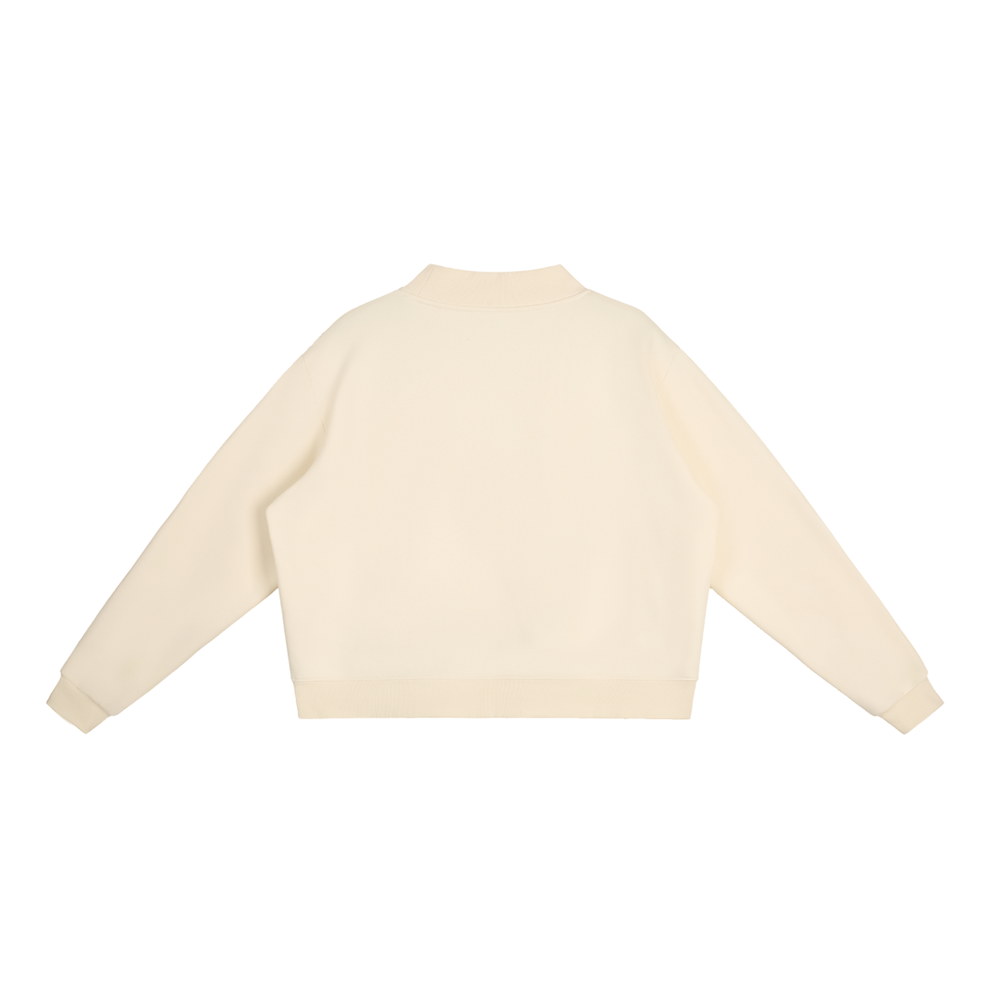 BEDAZZLED DUCK FLEECE MOCK-NECK CREW SWEATSHIRT