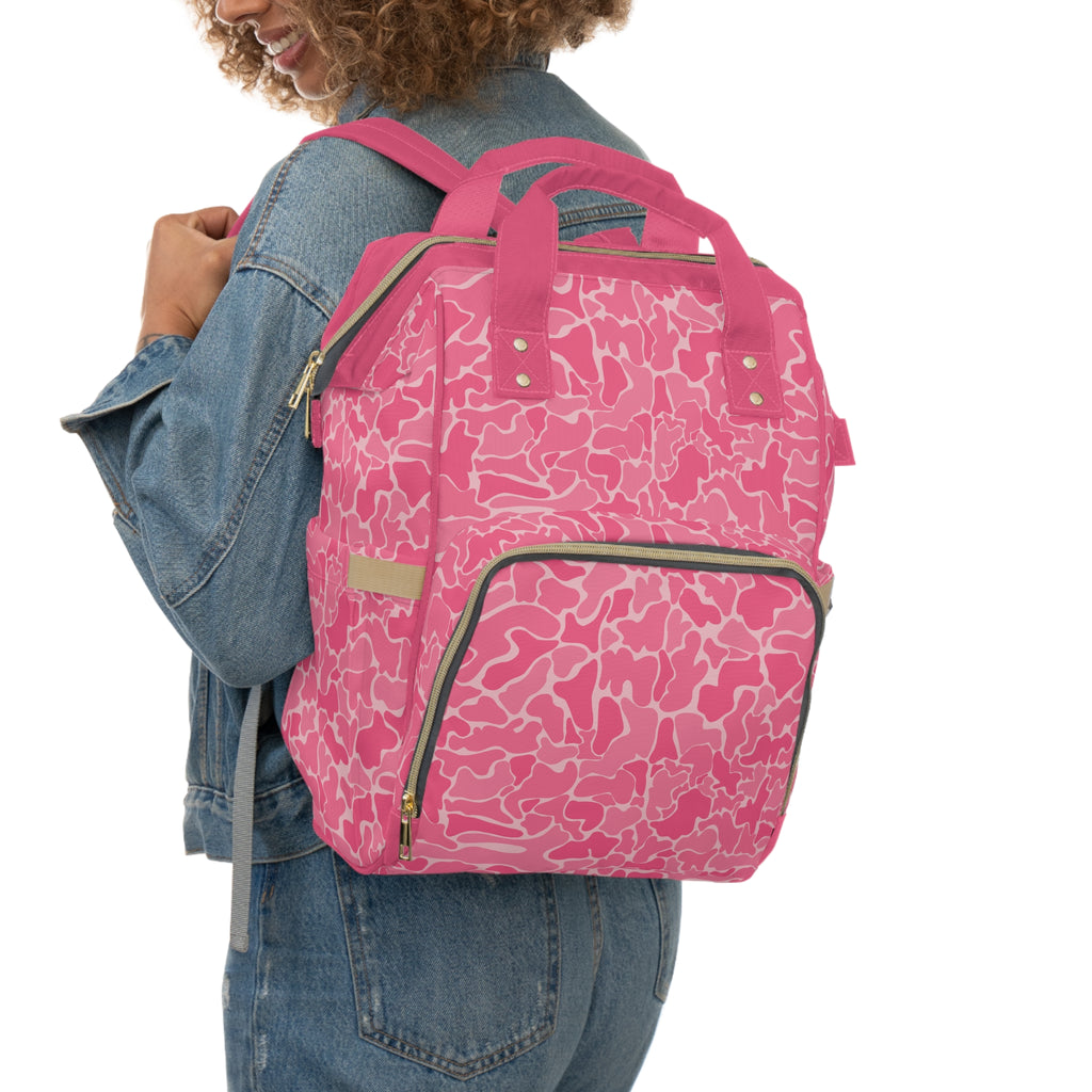 Pink Camo Multifunctional Diaper Backpack