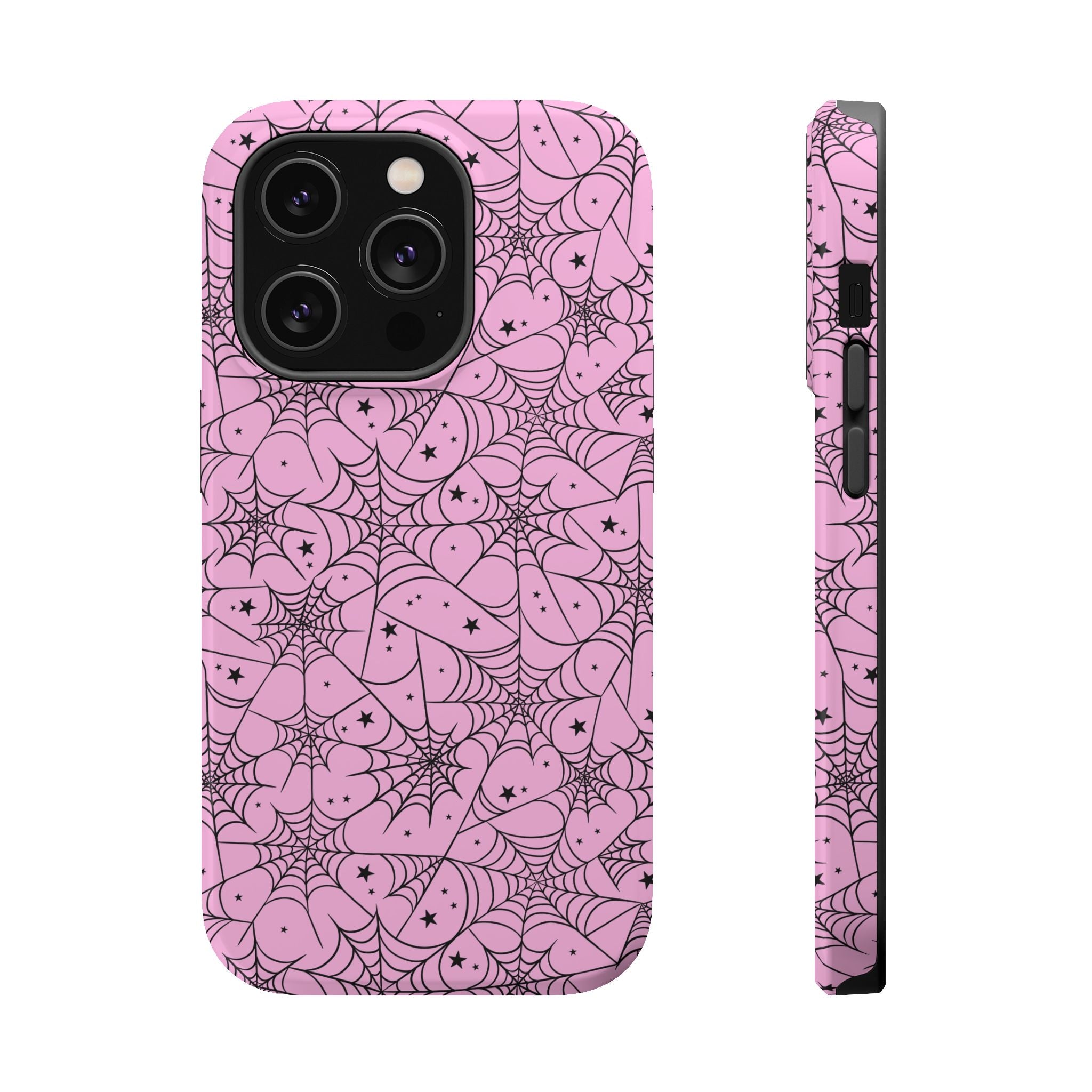 Pink Spiderweb Magnetic Impact Phone Case