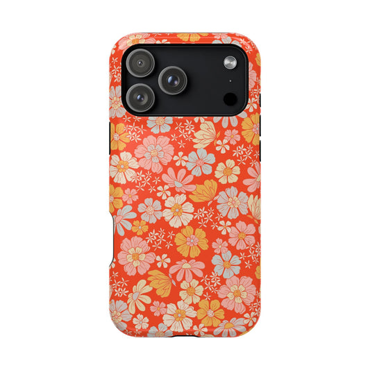 Dainty Retro Summer Floral Magnetic Phone Case