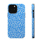 Blue Leopard Print Magnetic Impact-Resistant Phone Case