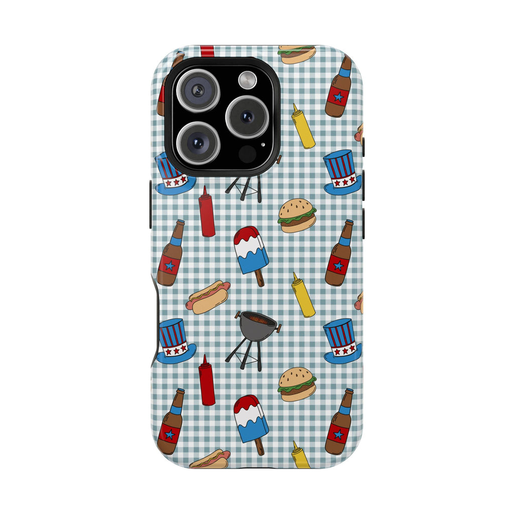 Patriotic BBQ Magnetic Impact-Resistant Case