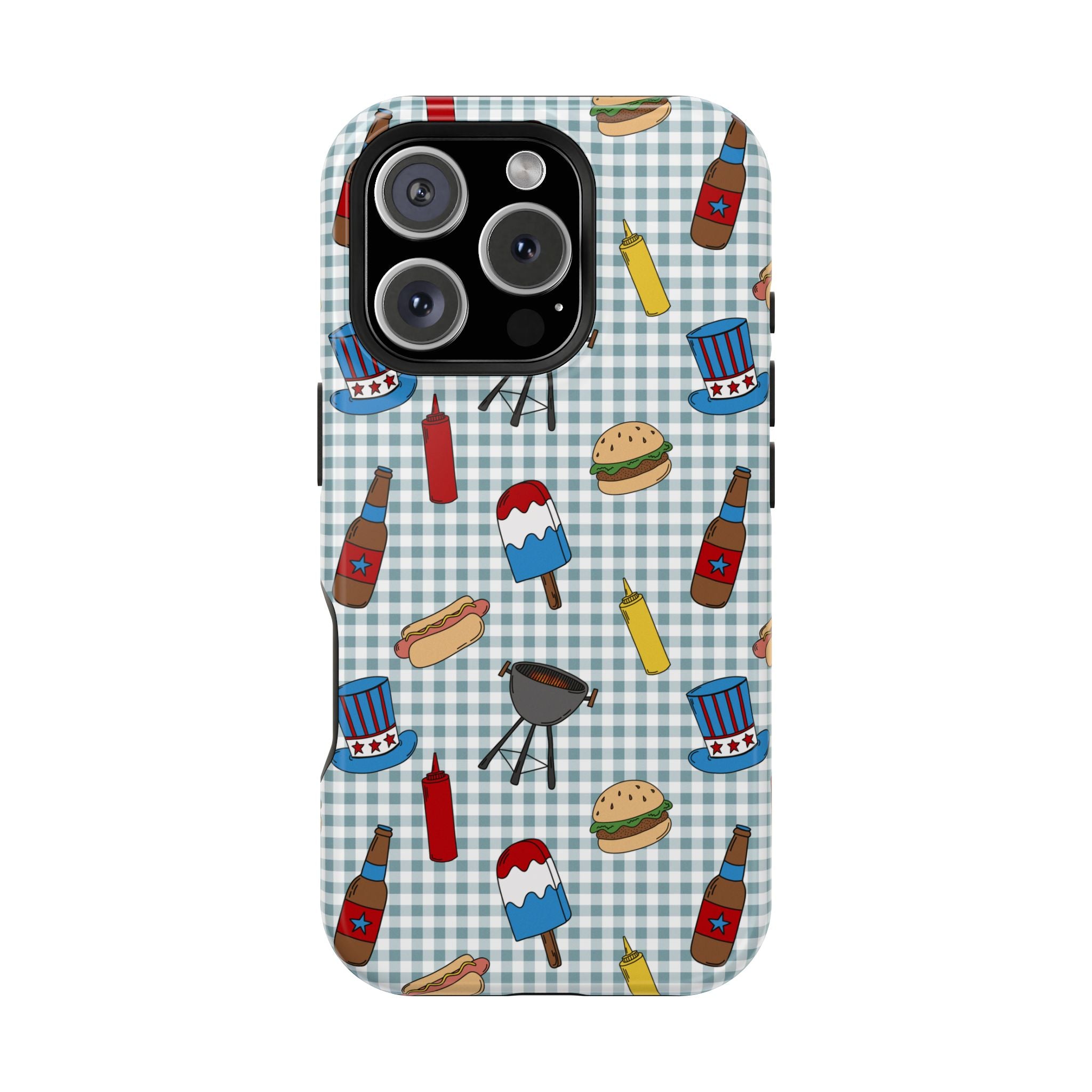 Patriotic BBQ Magnetic Impact-Resistant Case