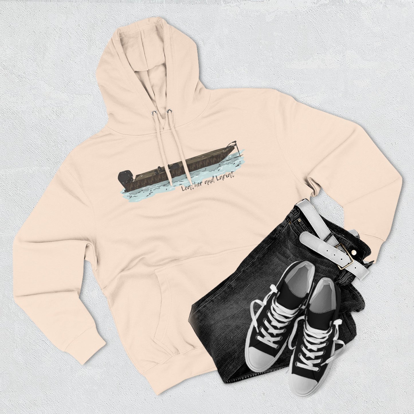 Waterfowl Boat Hoodie Graphic Pullover