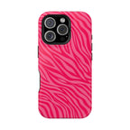 Pink Zebra Magnetic Impact-Resistant Phone Case