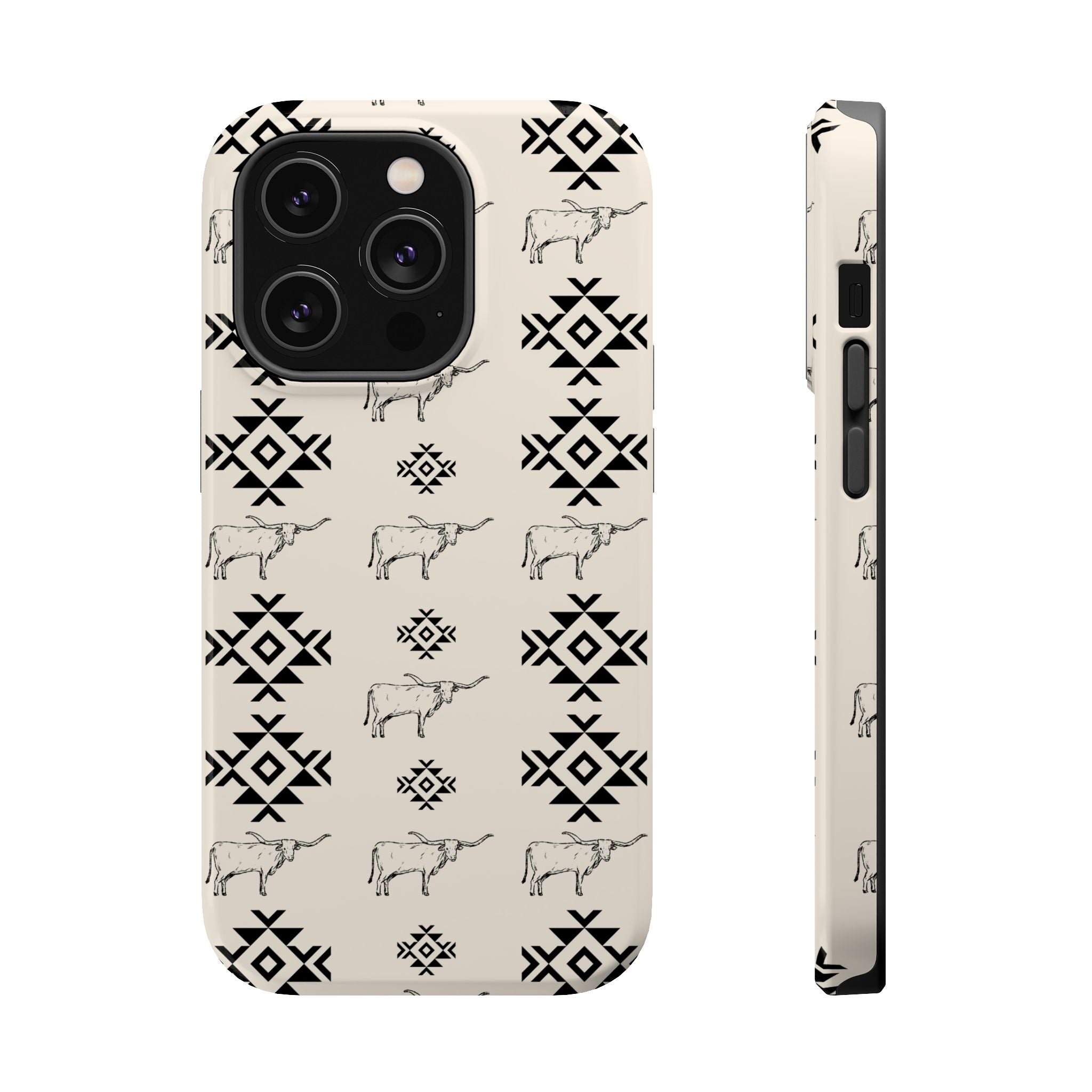 Southwestern Cow Pattern Magnetic Impact-Resistant Phone Case