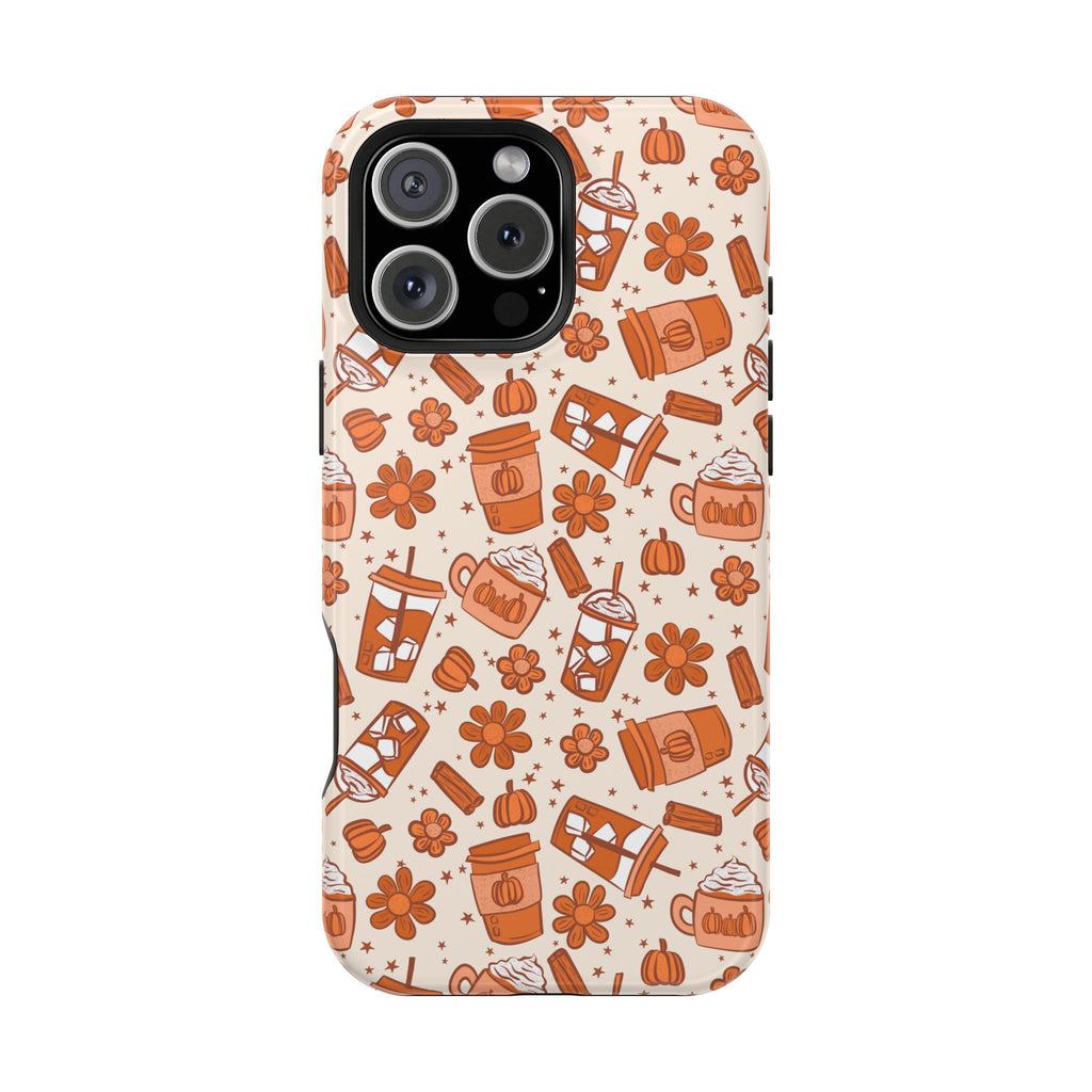 Autumn Coffee Pattern Magnetic Impact-Resistant Phone Case