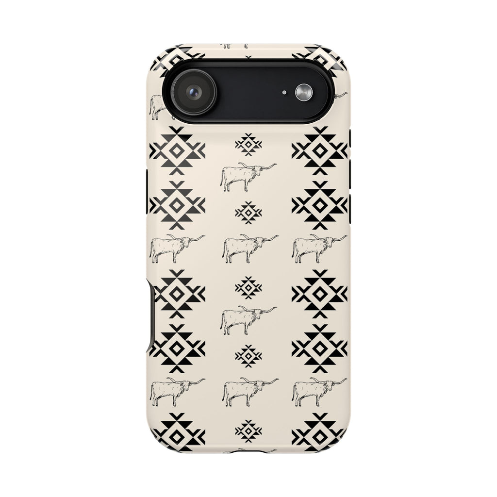 Southwestern Cow Pattern Magnetic Impact-Resistant Phone Case