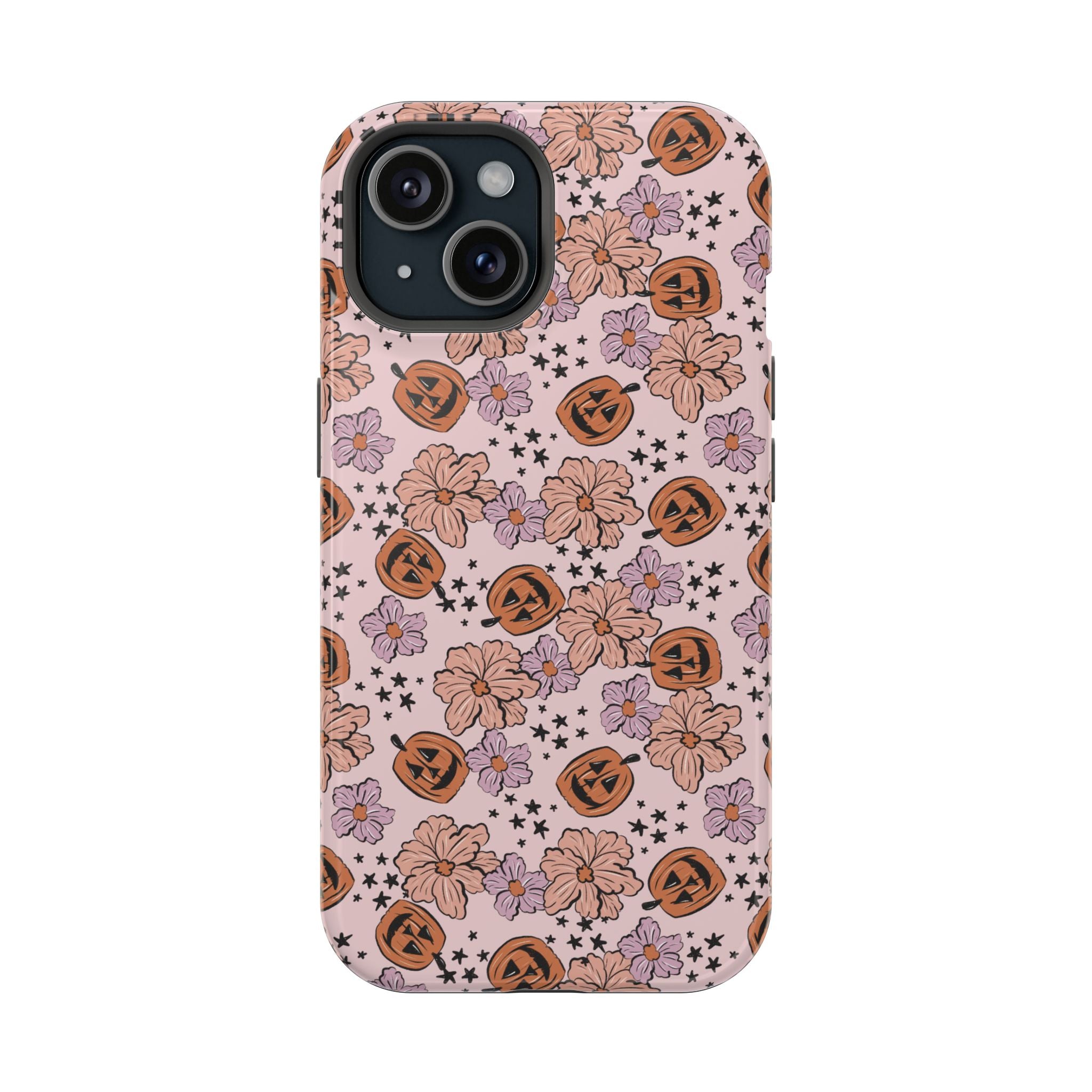 Halloween Pumpkin Floral Magnetic Impact Phone Case