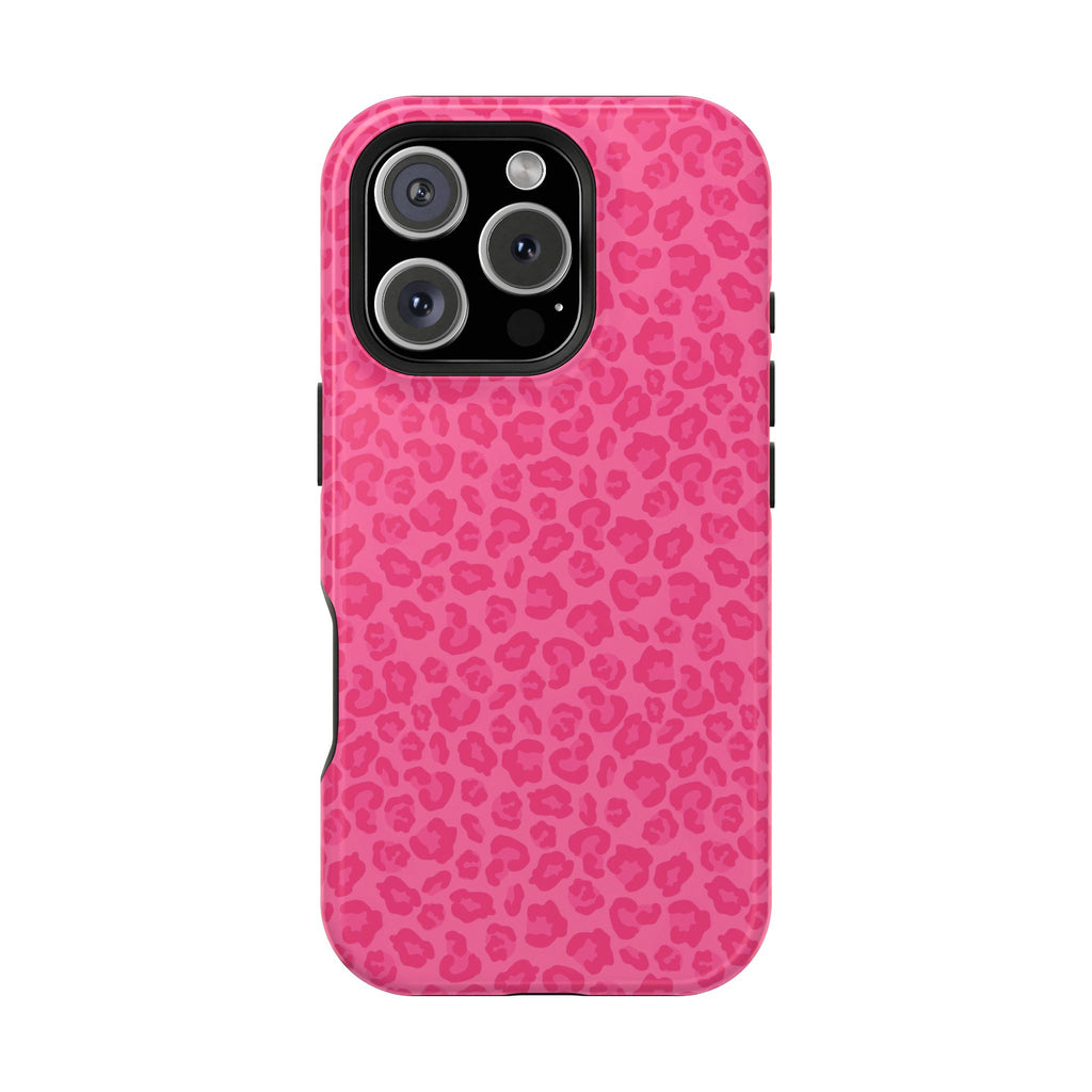 Pink Leopard Magnetic Impact-Resistant Phone Case