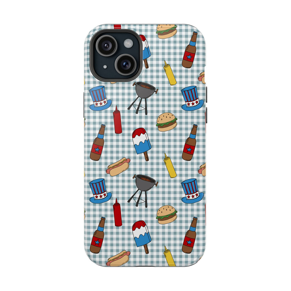 Patriotic BBQ Magnetic Impact-Resistant Case