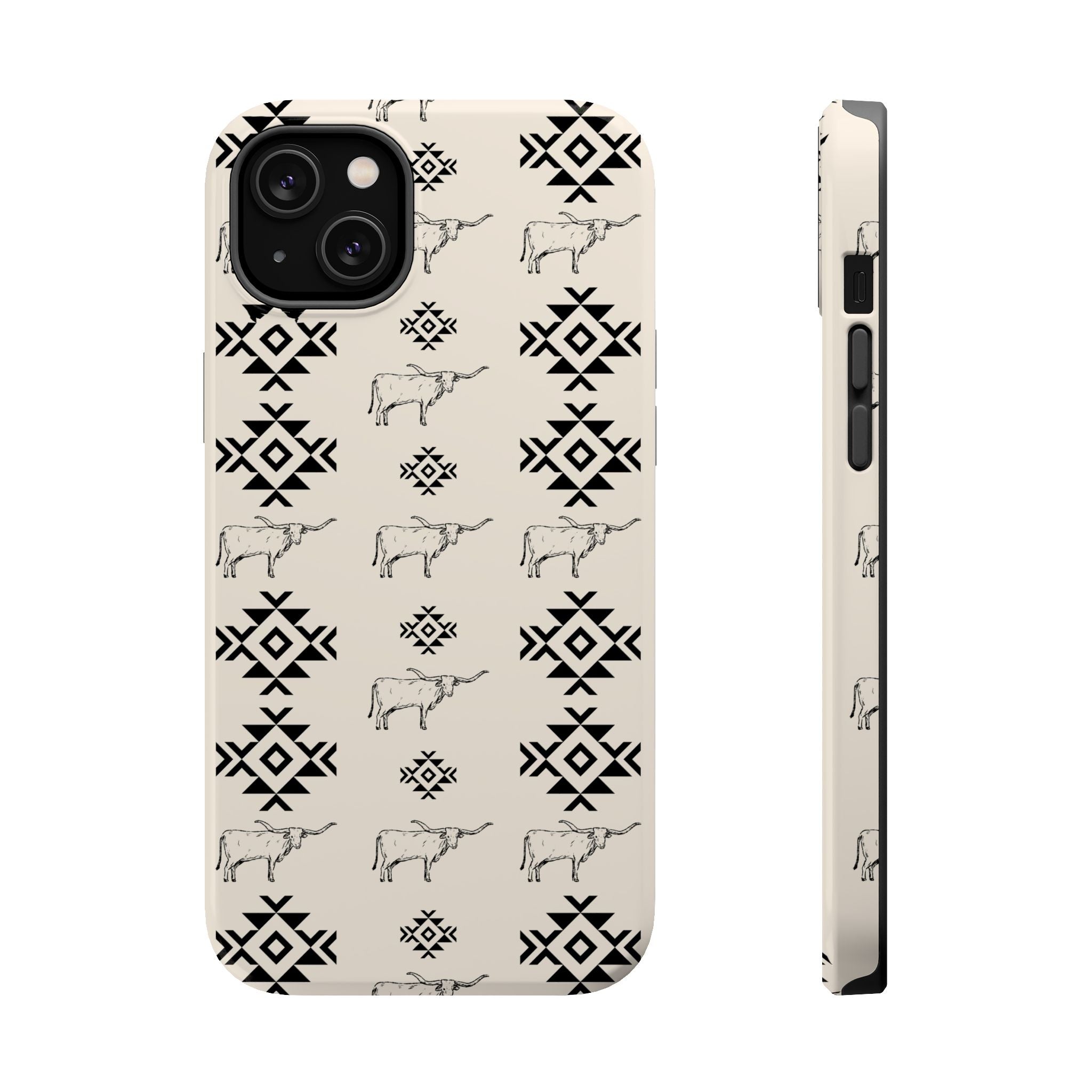 Southwestern Cow Pattern Magnetic Impact-Resistant Phone Case