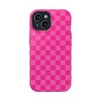 Pink Checker Magnetic Impact Phone Case