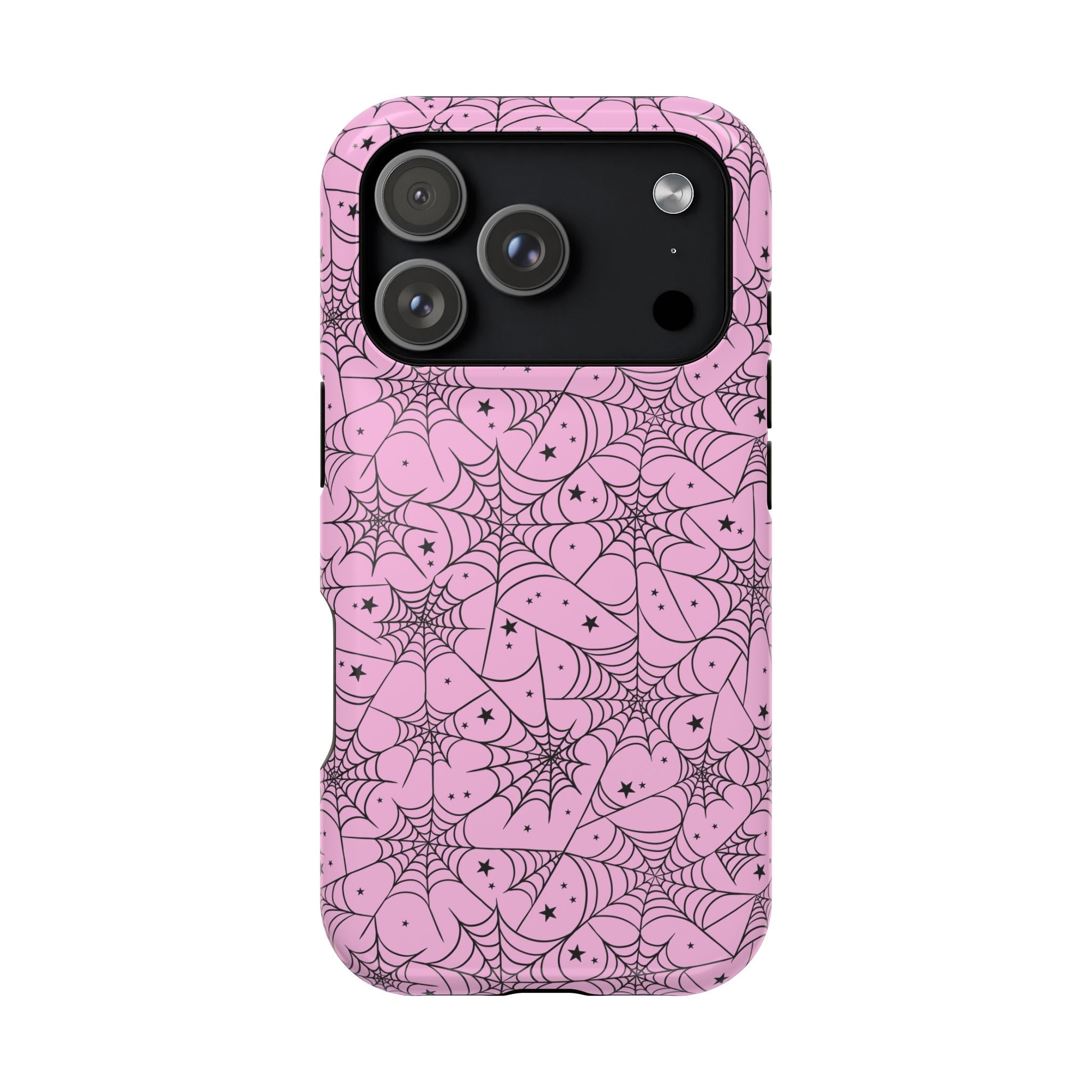 Pink Spiderweb Magnetic Impact Phone Case