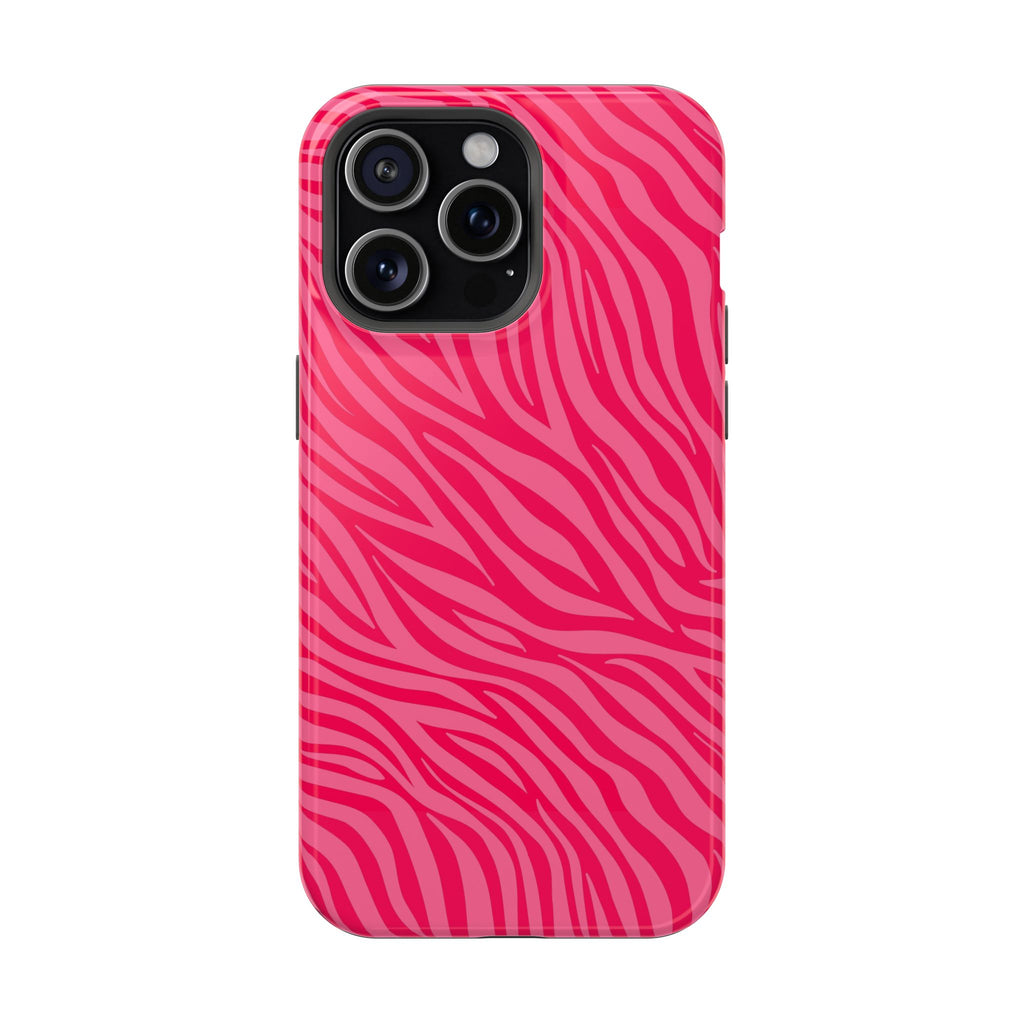Pink Zebra Magnetic Impact-Resistant Phone Case