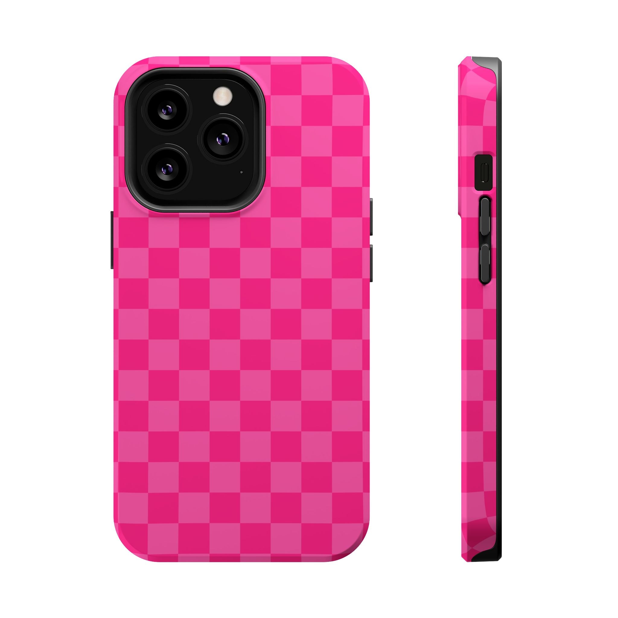 Pink Checker Magnetic Impact Phone Case