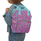Pink Purple Camo Multifunctional Diaper Backpack