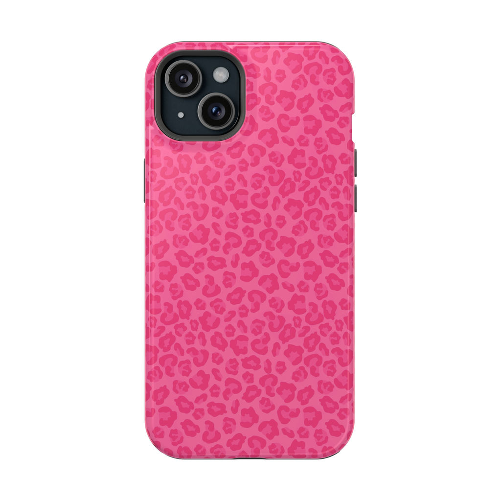 Pink Leopard Magnetic Impact-Resistant Phone Case