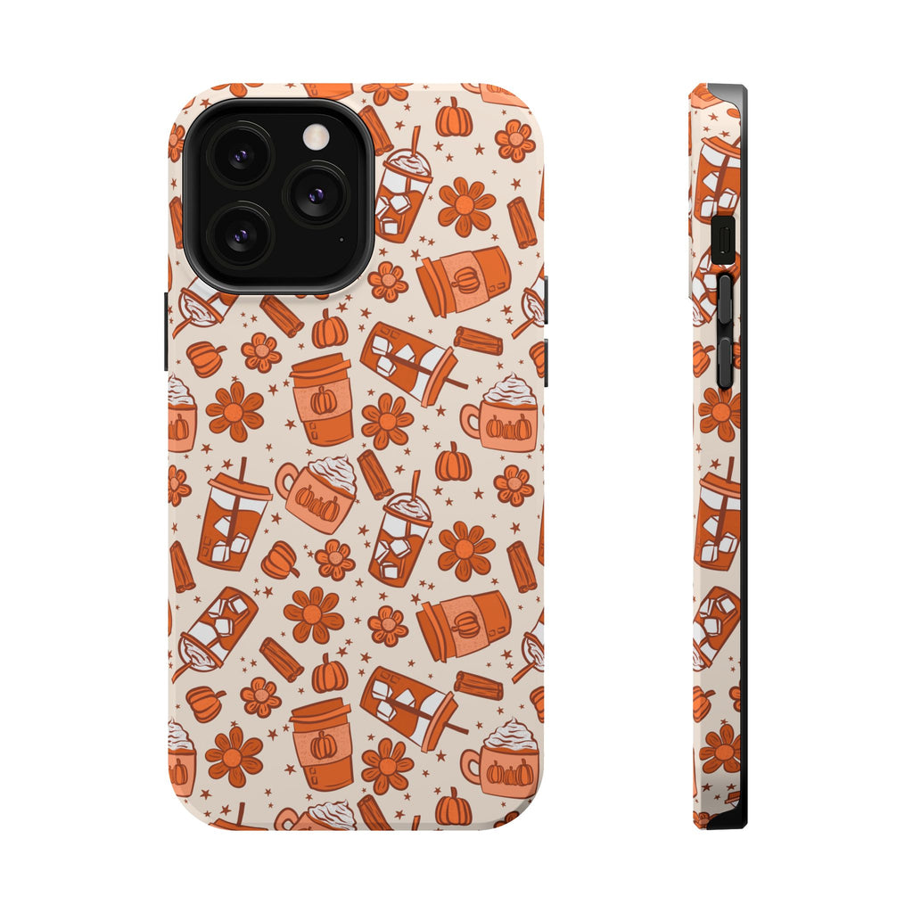 Autumn Coffee Pattern Magnetic Impact-Resistant Phone Case