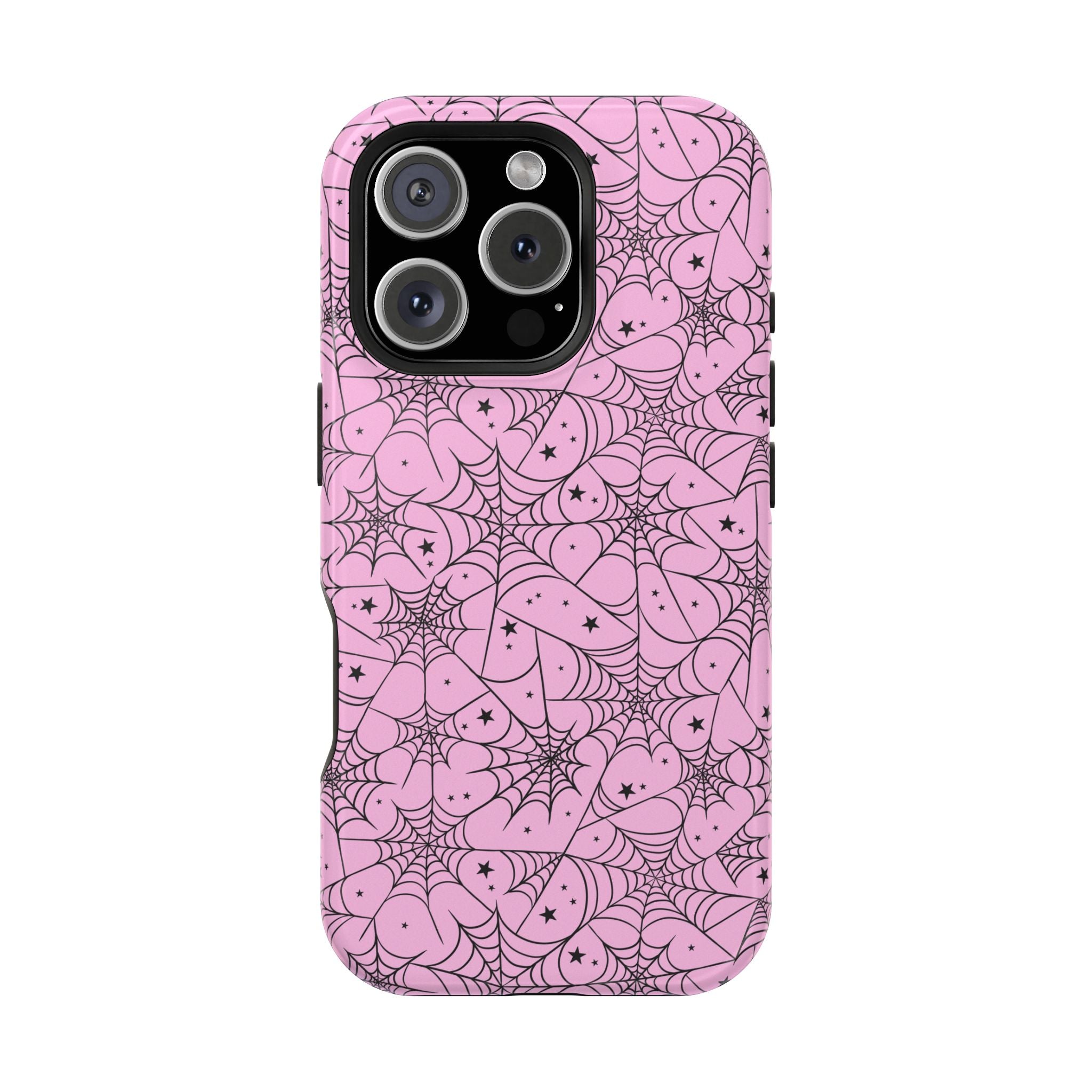 Pink Spiderweb Magnetic Impact Phone Case