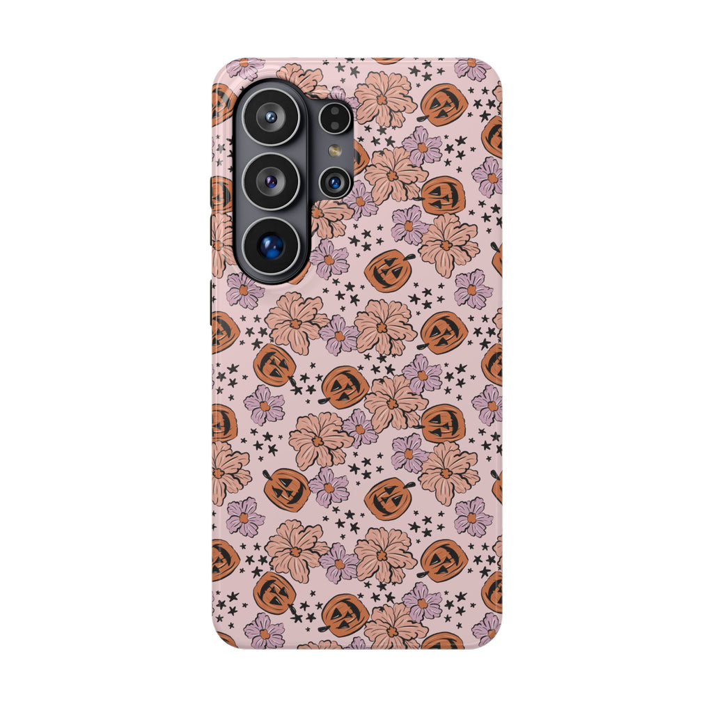 Halloween Pumpkin Floral Magnetic Impact Phone Case
