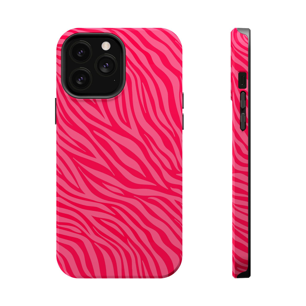 Pink Zebra Magnetic Impact-Resistant Phone Case