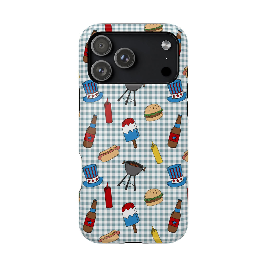Patriotic BBQ Magnetic Impact-Resistant Case