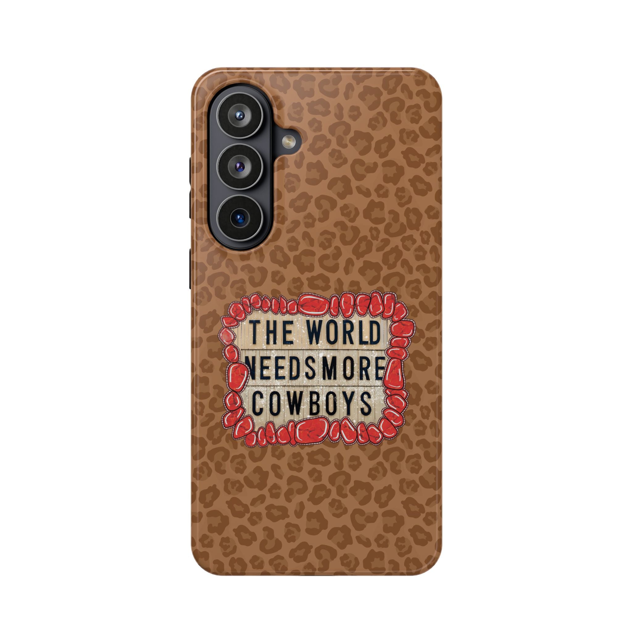Leopard "The World Needs More Cowboys" Magnetic Phone Case