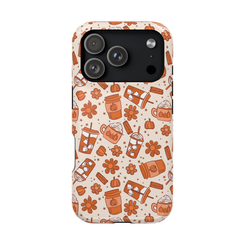 Autumn Coffee Pattern Magnetic Impact-Resistant Phone Case