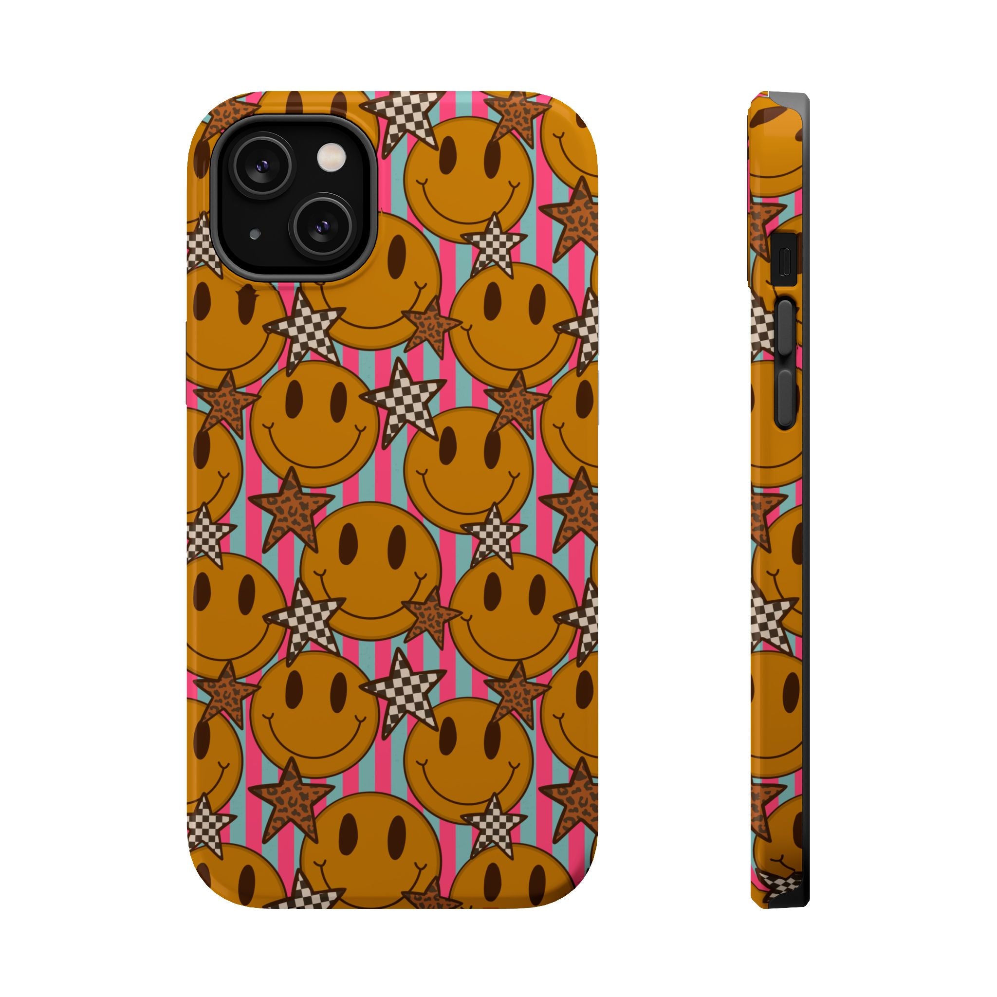 Retro Smiley Pattern Magnetic Impact-Resistant Case