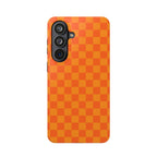 Orange Checkerboard Magnetic Impact Phone Case