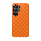 Orange Checkerboard Magnetic Impact Phone Case