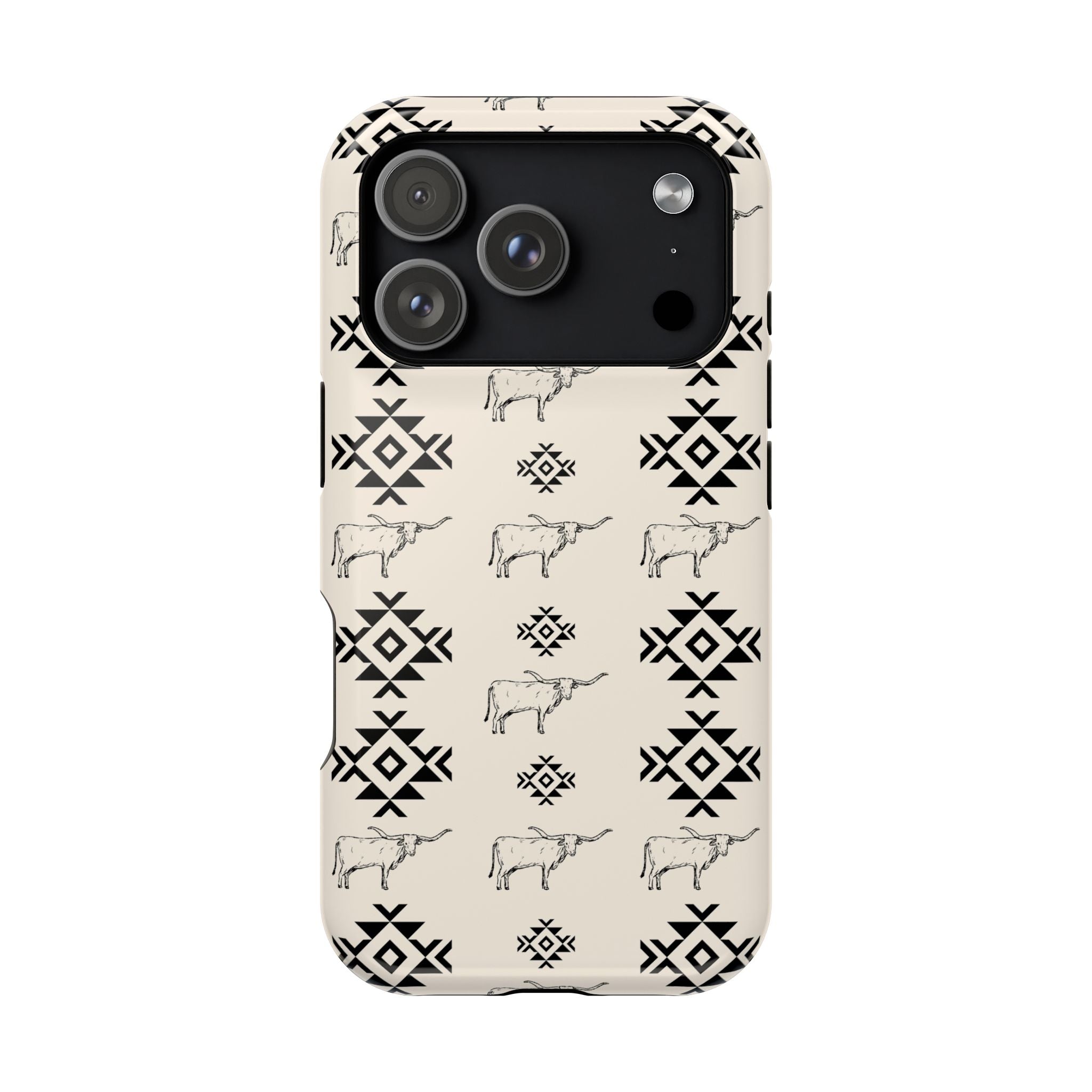 Southwestern Cow Pattern Magnetic Impact-Resistant Phone Case