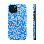 Blue Leopard Print Magnetic Impact-Resistant Phone Case
